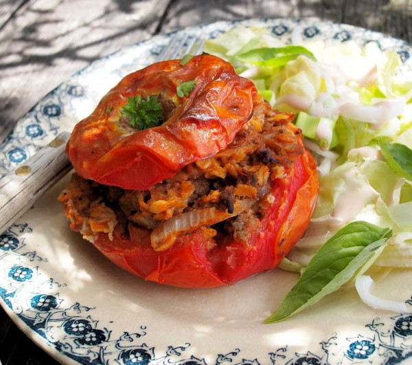 Stuffed Tomatoes with Herbs & Oats (Gluten Free)