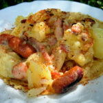 Bacon, Sausage and Potato Raclette Breakfast for The Breakfast Club