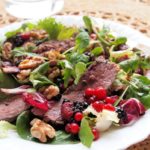 A Romantic Meal for Two – Pan-Fried Duck Breast Salad with Mixed Berries & Walnuts