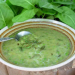 Herbs on Saturday – English Cream of Sorrel Soup with Peas