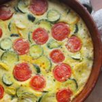 Saturday Supper Club – Quick and Easy Mixed Courgette & Cherry Tomato Clafoutis with Cheese