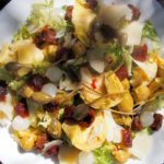 Frisée Salad with Artichoke Hearts, Membrillo, Manchego Cheese & Sun-Dried Tomatoes