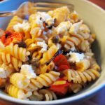 An Easy Family Midweek Supper – Oven Roasted Tomato and Spring Onion Pasta in a Balsamic Drizzle