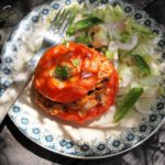 Frugal but Comforting Family Fare: Stuffed Tomatoes with Herbs & Oats (Gluten Free)
