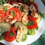 5:2 Diet, Feast Days & Fast Days, Monday Meal Plan and Halloumi & Tomato Salad Platter Recipe
