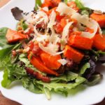 Sunday Lunch: Roast Pumpkin Salad with Pancetta, Grana Padano and Pumpkin Seeds