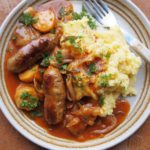 Weekly Meal Plan and a Hearty Family Supper Recipe: Sausage and Apple Casserole in Cider