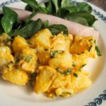 5:2 Diet Fast Day Recipes: Coronation Potato Salad and Low-Fat Pan-Fried Garlic Hake Fillets