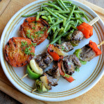 Easy Summer Dining: Bourbon Beef and Pepper Skewers and Accompaniments (Sous Vide)