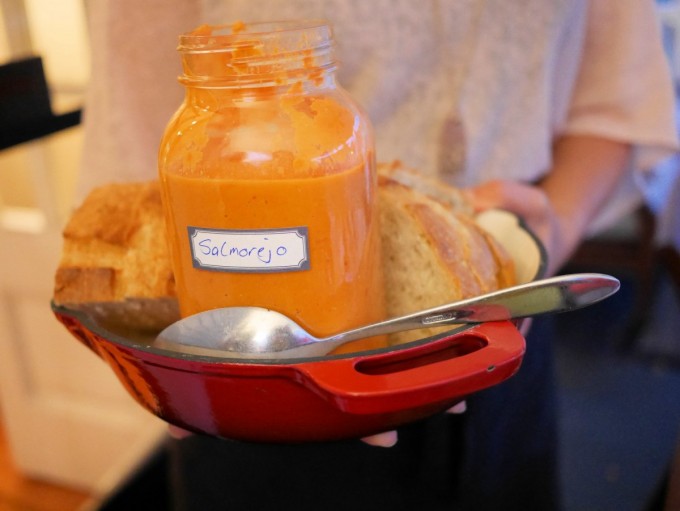 Grilled Bread with Salmorejo