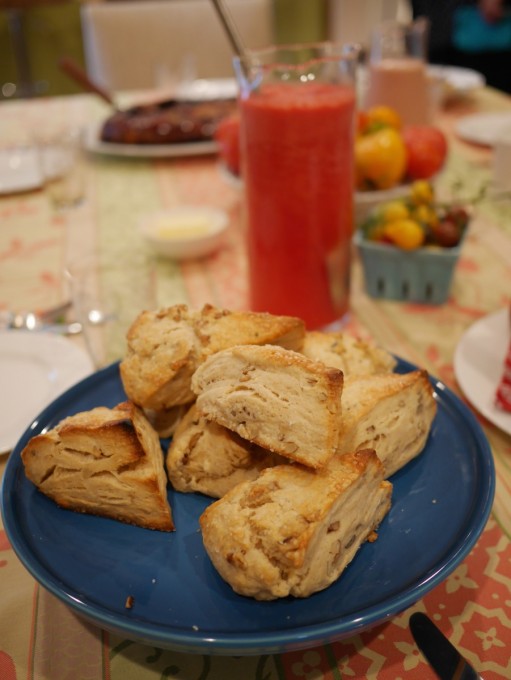 Maple Walnut Scones with Watermelon Water