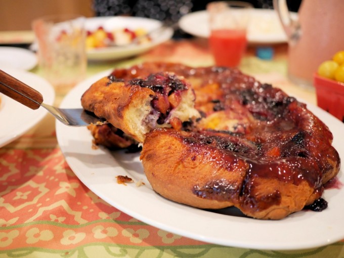 Peach Blueberry Sticky Buns
