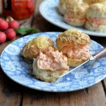 Mini Cheese Scones with Creamy Peppadew Spread