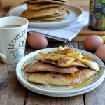 Cappuccino Pancakes with Bananas for Breakfast Week