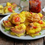 Clueless in France! Mini Ham, Cheese and Pepper Frittatas