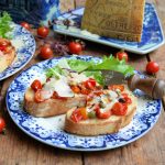 Roast Tomato & Grana Padano Bruschetta with Capers