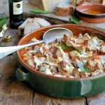 Rustic Tuscan Bean Casserole with Grana Padano Cheese Croutons