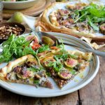 Fresh Fig, Gorgonzola & Walnut Pizza with Rocket