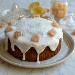 Frosted Ginger Cake with Crystallised Ginger