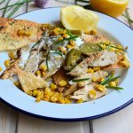 Chicken & Corn Nachos with Jalapeno Dressing