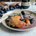Roast Chicken with Grapes and Shallots