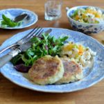 Turkey Hash Cakes with Quick Pickled Cauliflower & Clementines