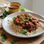 Aubergine & Tomato Curry with Indian Flatbreads