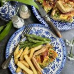 Asparagus, Wild Garlic and Prosciutto Cheese Flan