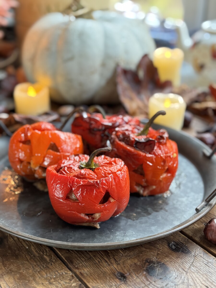 Halloween Stuffed Peppers